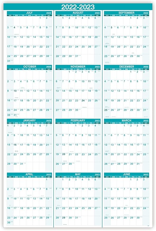 20222023 Yearly Wall Calendar 20222023 Wall Calendar