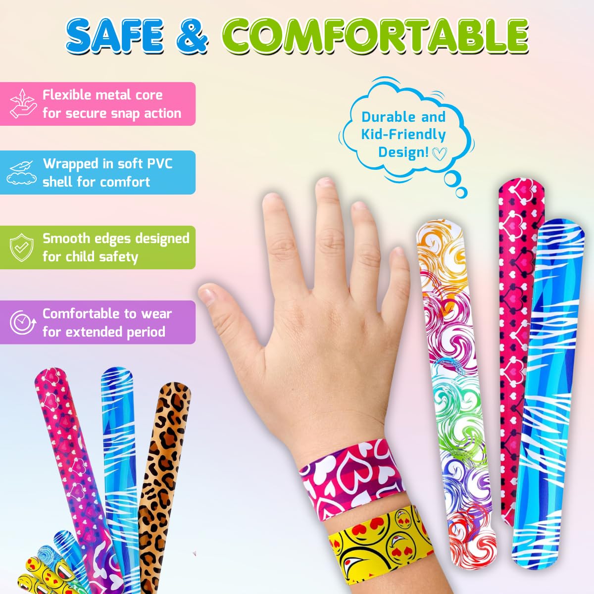 Giraffe Manufacturing - Slap Bracelets (50-Pack) : Amazon.ae: Toys