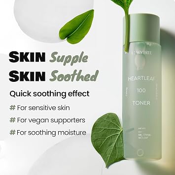 DEWYTREE Heartleaf 100 Vegan Moisturizing Toner w/ Plant Extracts Hydrating Toner for Dry Skin & All Skin Types Korean Toner for Face Aging Skin Care for Women Pore Minimizer Skin Toner (6.76 fl oz)