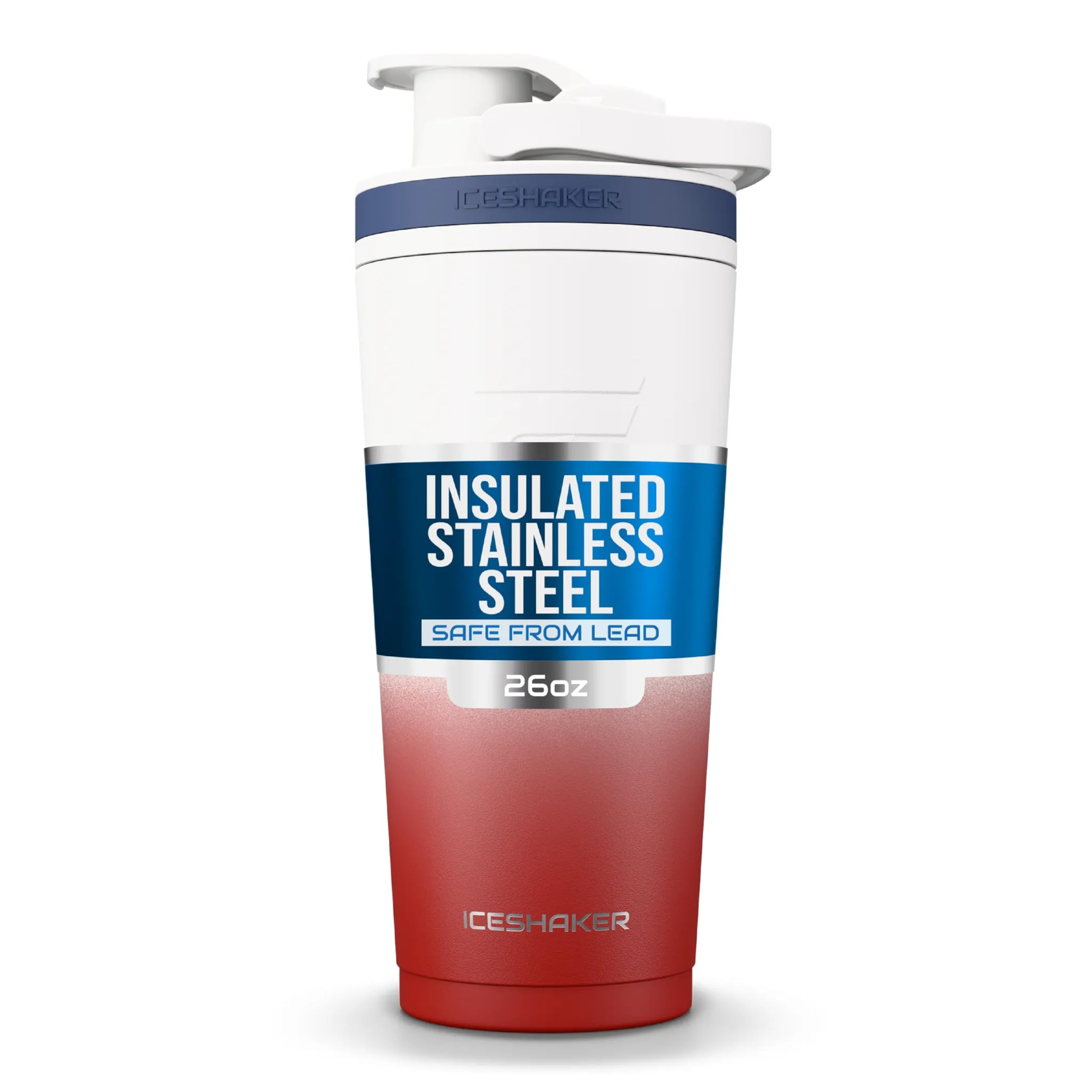 Ice Shaker Insulated Stainless Steel Shaker Bottle | 26oz, Usa | Cold for 30+ Hours | Insulated Cup with Twist-on Agitator | Odor-Free Bottle for Protein Shakes, Water, Smoothies, Cocktails-picture-46