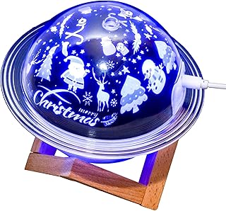 Generic Projector Car humidifier ultrasonic atomization with ambient light With wooden base 250ML - Santa cruz