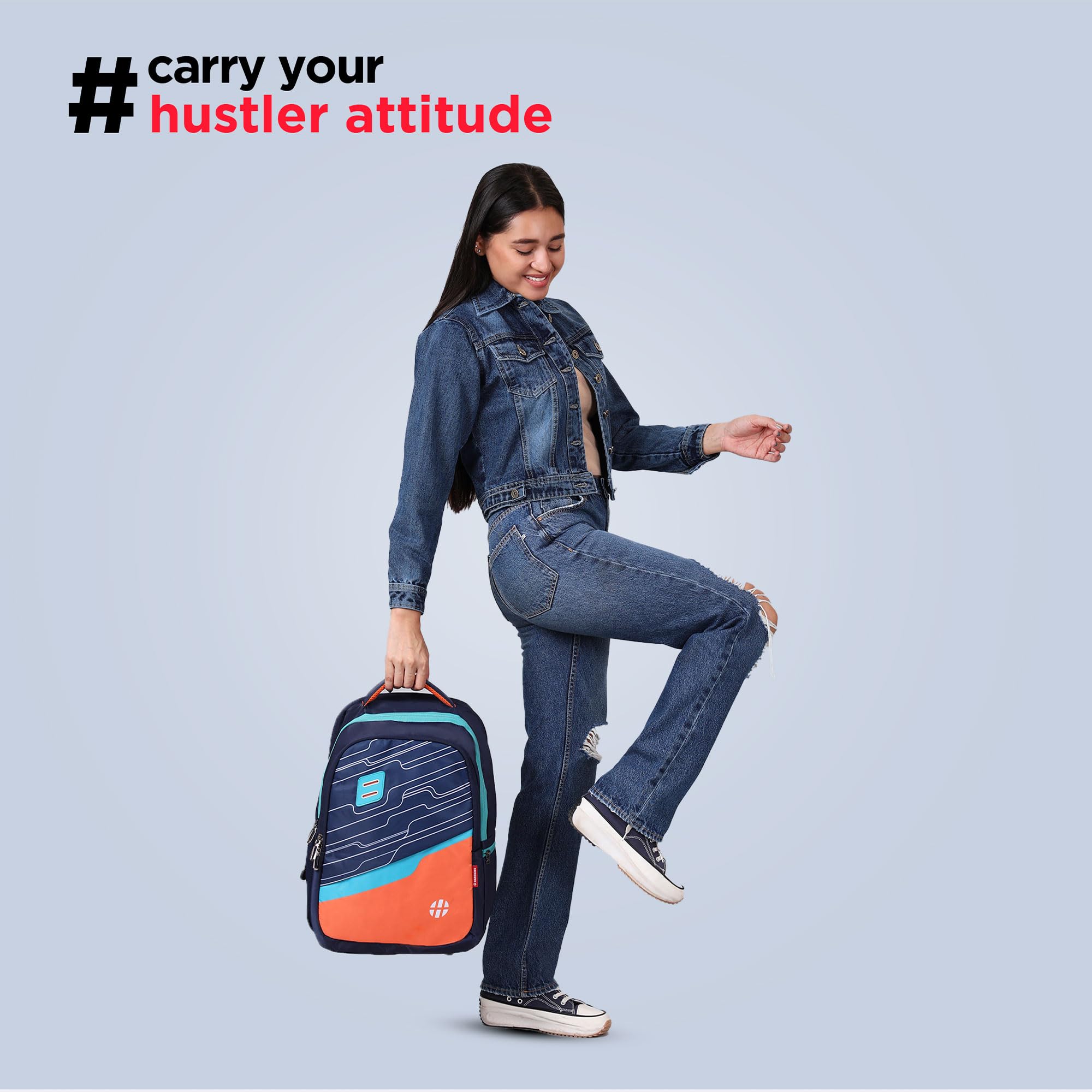 HARISSONS Takeoff Secondary School Backpack | 35L | 530g | Twill PU-Coated Polyester | Two-Point Suspension, Ventilated Back Panel, Secure Bottle Pocket | School, College & Daily Use