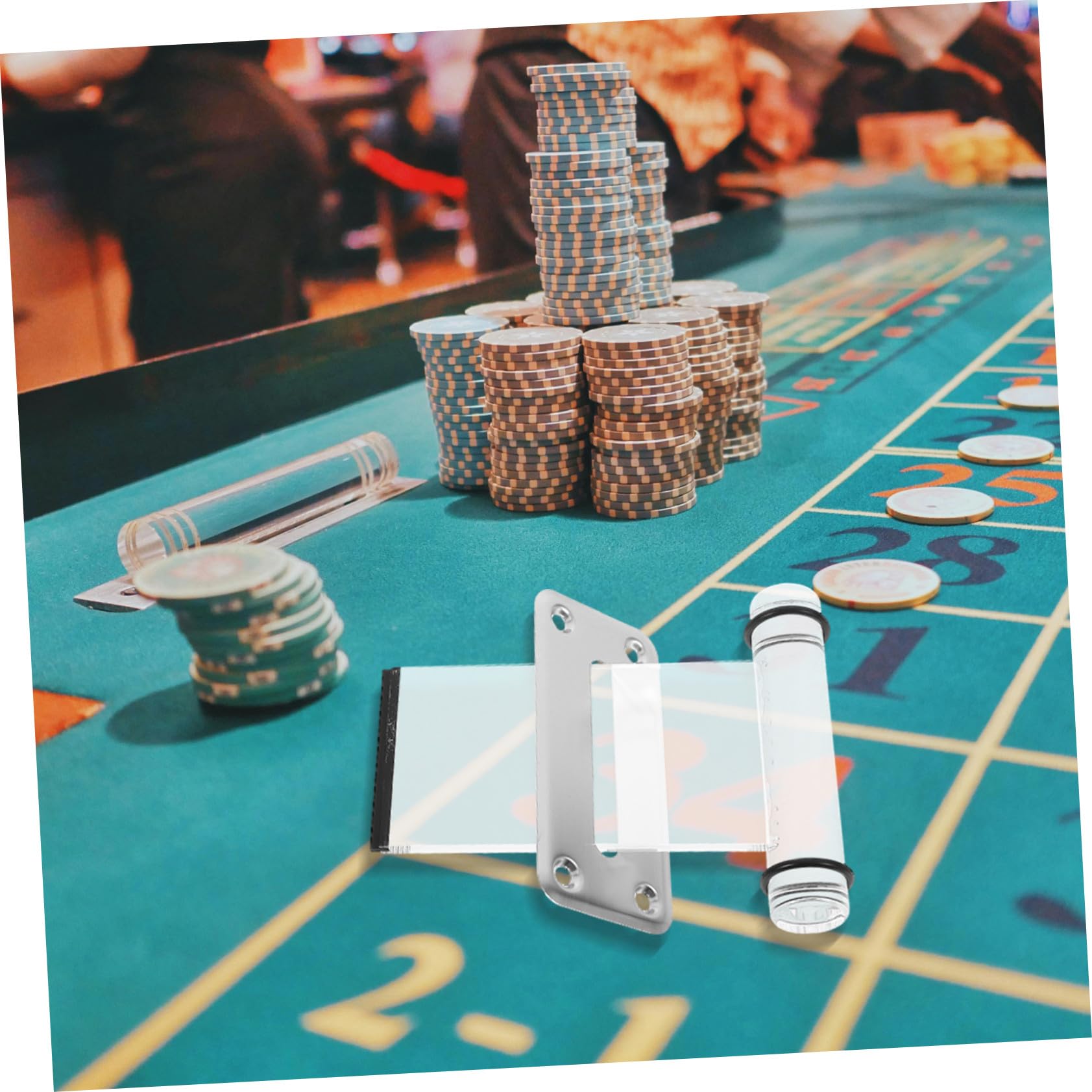 Acryl Geldscheinschlitz mit Edelstahl Münzöffnung Praktischer Geldbox Schlitz für Poker Casinospiel Zubehör Einfach zu Montierender DIY Geldaufbewahrungsbehälter mit Handlichem