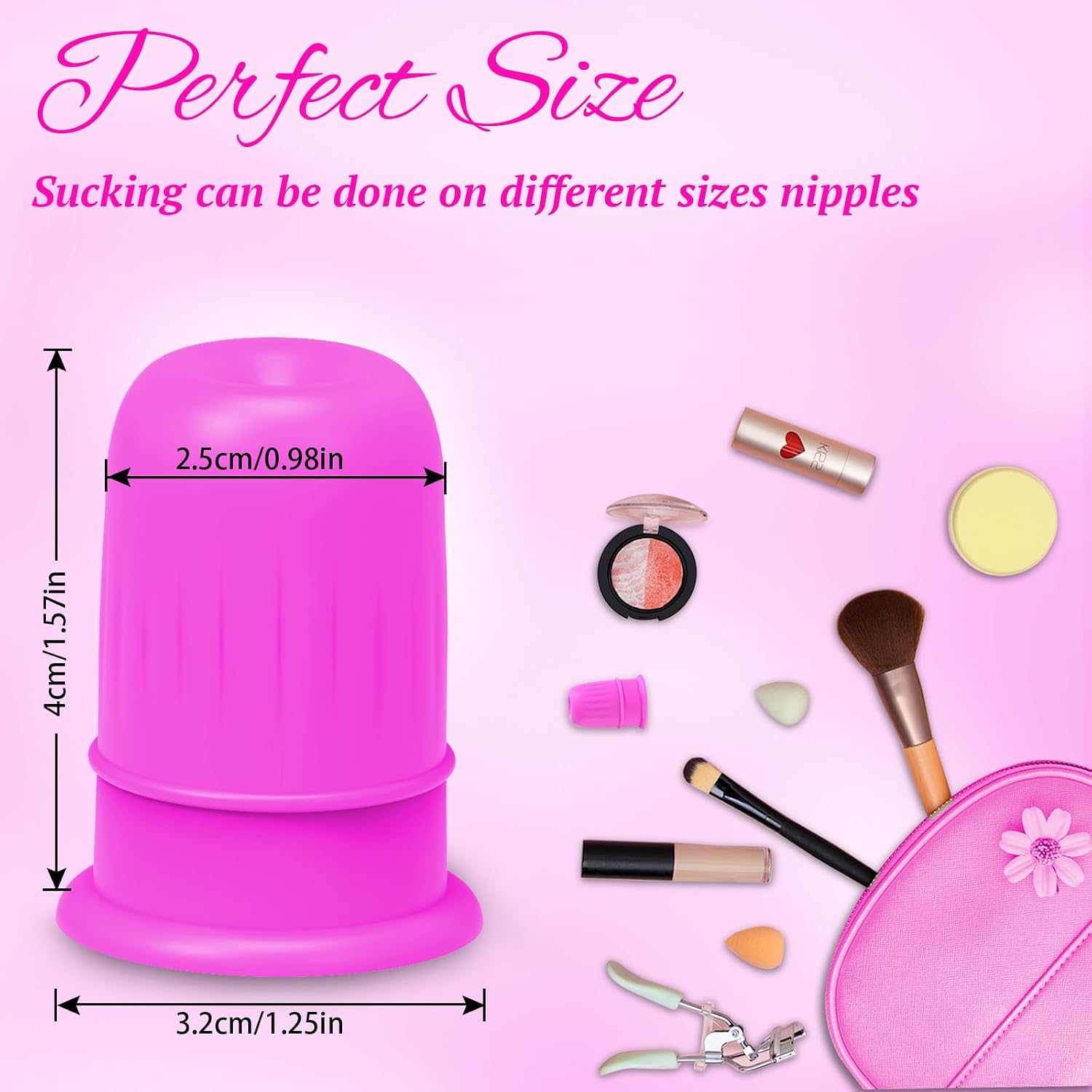 BDSM Nipple Sex Toys, Women Sex Toy Beginner Nipple Sucker Set, Silicone Pair of Nipple Stimulation Adult Toys for Women, Mini Nipple Sucking Clamps Sex Pleasure Female Couple (Purple)