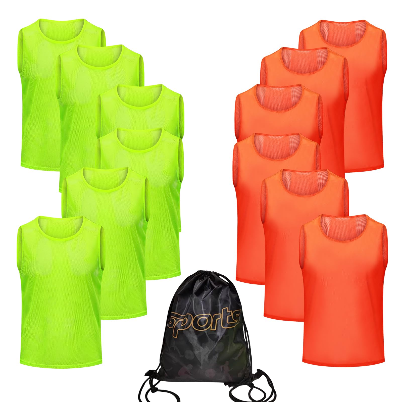 12/24/48PCS Pinnies Youth Team Pennies for Sports Kids Adults