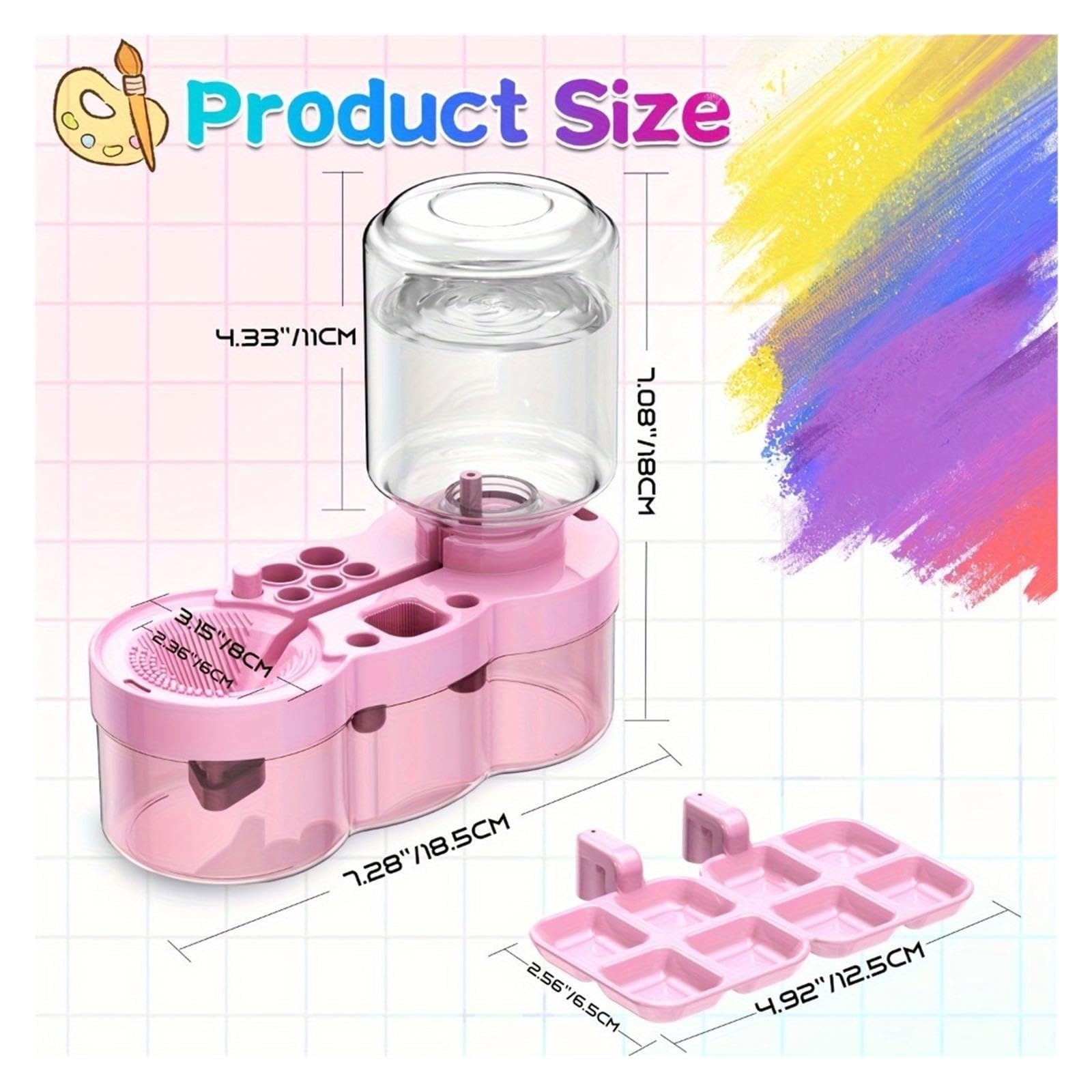 Vaso Para Limpiar Pinceles Limpiador de pinceles con paleta