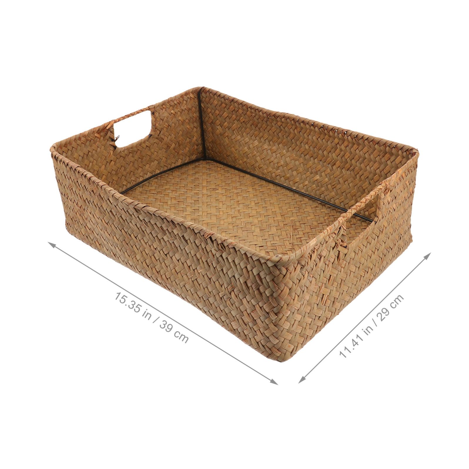 Cesta de Almacenamiento Rectangular de Algas 39x29x13cm