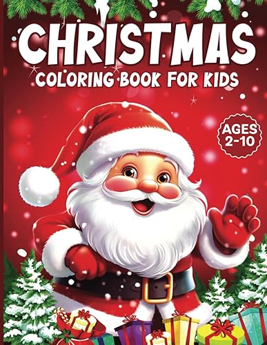 Christmas Coloring Book For Kids This Coloring Book Features 50+ Very Cute And Easy To Color kids Friendly Santa Claus, Funny Snowman, Reindeer, ...