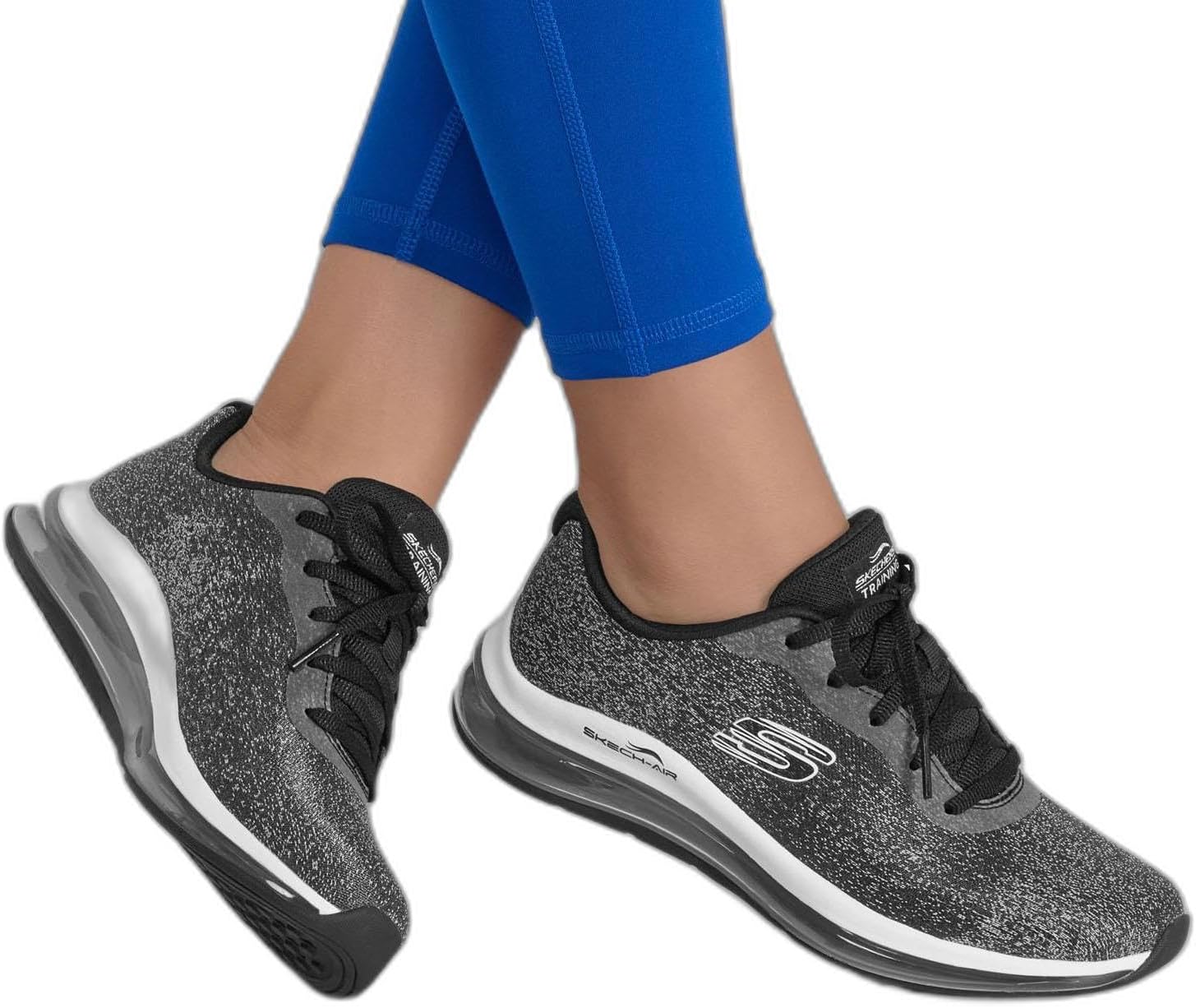 Skechers - Womens Skech-Air Element 2.0 - Electric Breeze Sneakers, Color Black/White, Size: 5 M US