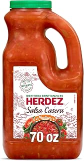 Herdez Salsa Casera Medium 70 oz Jug - Authentic Mexican Homestyle Salsa for Tacos, Chips, Dips & Meals