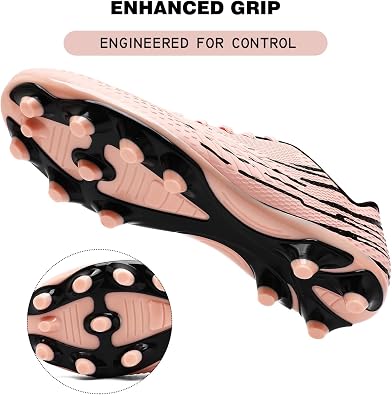 DimaiGlobal Men's Football Boots Firm Ground Soccer Shoe Women's Astro Turf Trainers Athletics Sport Futsal Shoes Teenager Profession Competition Outdoor Cleats Unisex