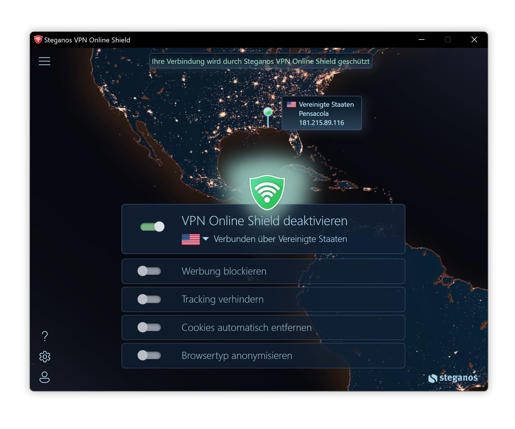 Steganos VPN Online Shield 2026 | Das Internet wie ich es will: Sicher. Privat. Werbefrei | Made in Germany | Aktivierungscode per Email
