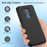 Vista 5 de Funda para Motorola Moto G Play 2021 funda protectora de doble capa resistente para teléfono celular, a prueba de golpes, con parte trasera