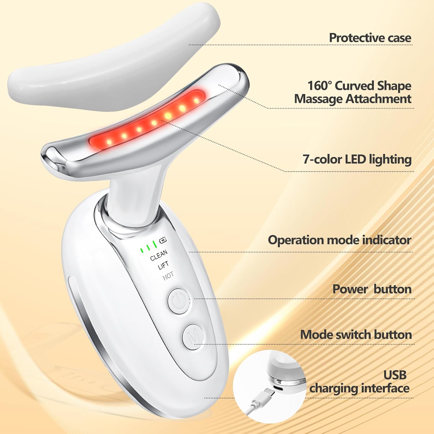 Upgraded EMS Facial Massager with 7-Colour LED Light Therapy, 7-in-1 Anti-Ageing Face Lift Device for Wrinkle Reduction, Microcurrent Tightening & Skin Rejuvenation - Home Beauty Gift Set 71MFLfXJrbL. AC SL1500