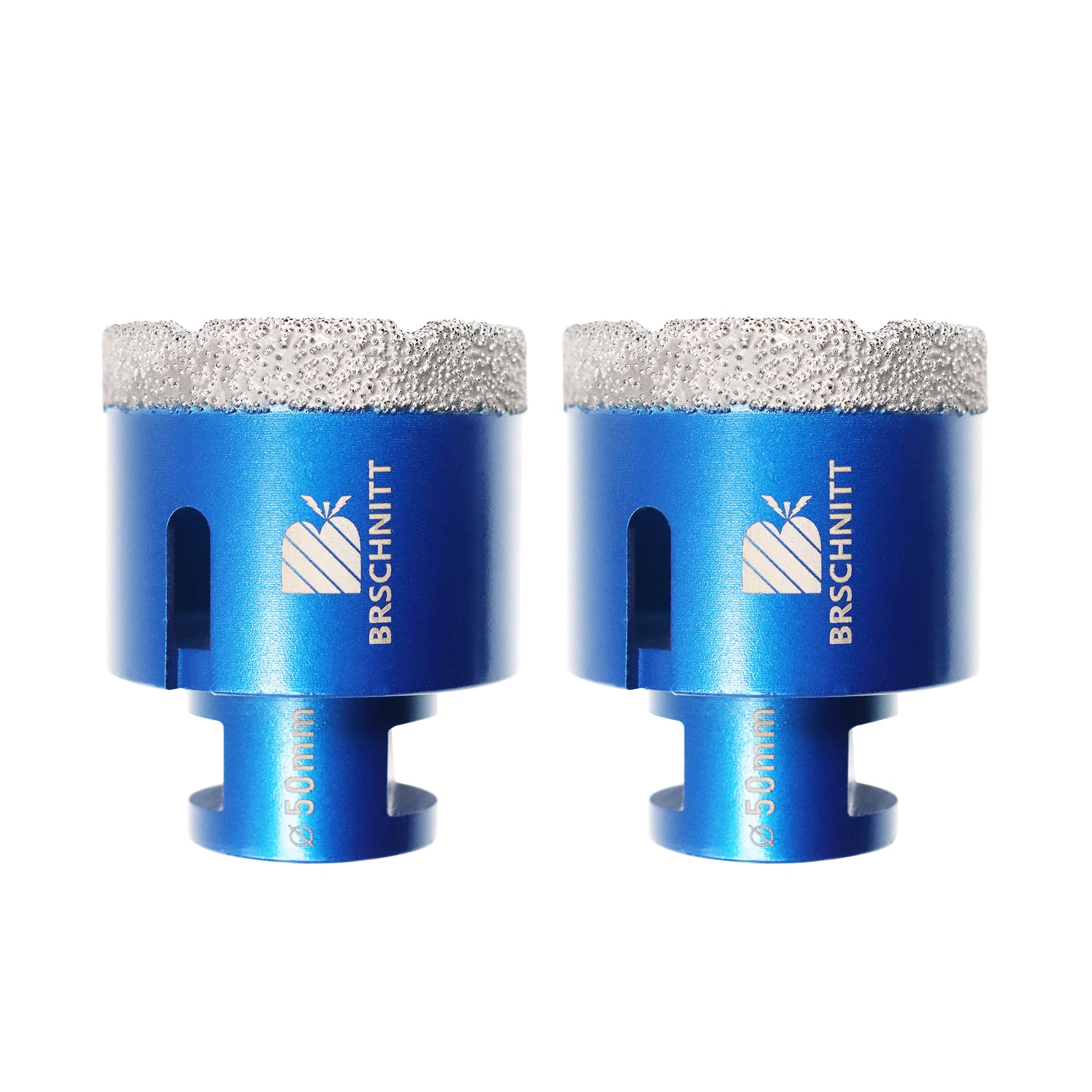 Diamond Drill Bit 50mm,BRSCHNITT 2pcs M14 Vacuum Brazed Diamond Tip Drill Bit for Tile Porcelain Stoneware Ceramic Marble Granite Drilling,Suitable For Angle Grinders — image 1