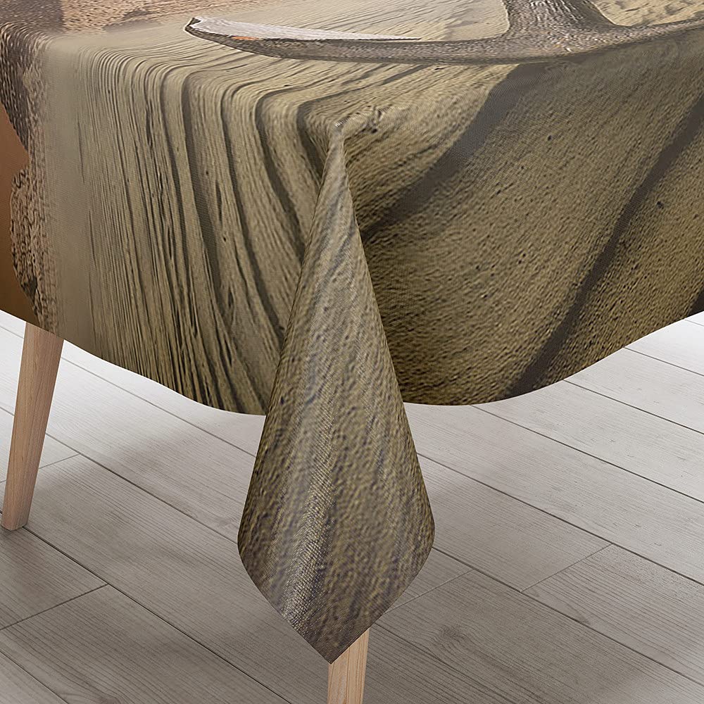 Oduo Wasserdichte Tischdecke – Polyester, 3D-Marmor-Druck, 140x160 Cm, Pflegeleicht (rosa-weiß)