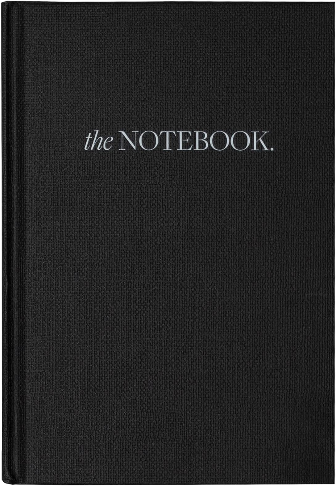 The Notebook by Roxie Nafousi | Reflection Journal for Manifesting | A5 Blank Journal Notebook with Black Hardbound Woven Cover
