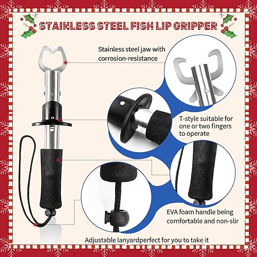 Miniatura 3 de XBLACK Kit de herramientas de pesca, alicates de pesca, pinza de pescado, báscula de pesca, herramientas de agarre de pescado, equipo de pesca