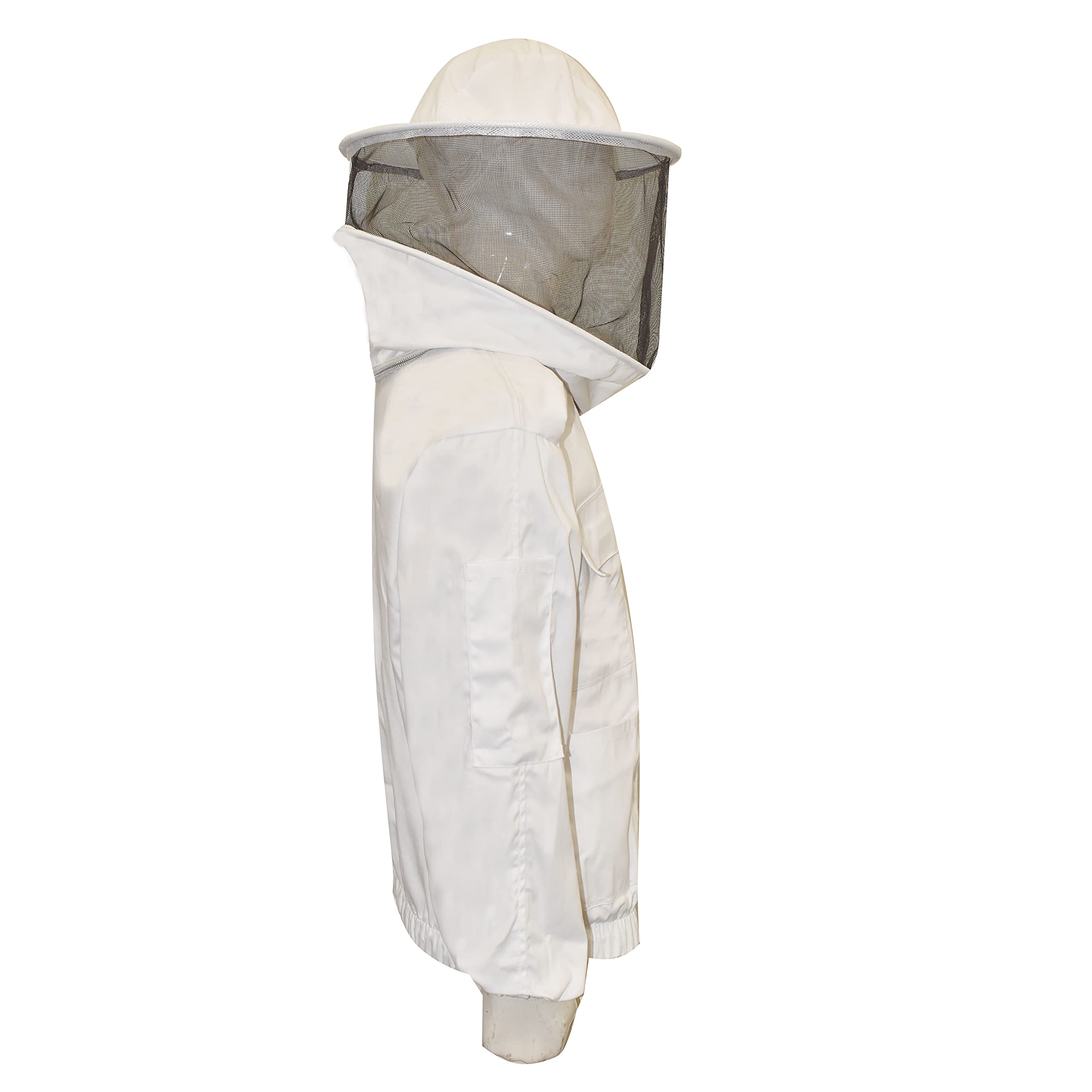Veste D'apiculture Professionnelle Avec Voile – Taille M (160-185 Cm) – Blanche, Respirante, Légère
