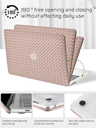 Miniatura 6 de Seorsok Compatible con MacBook Air de 13 pulgadas 2022 2021 2020 2019 2018 versión A1932 A2179 M1 A2337 Touch ID, elegante funda rígida de plástico