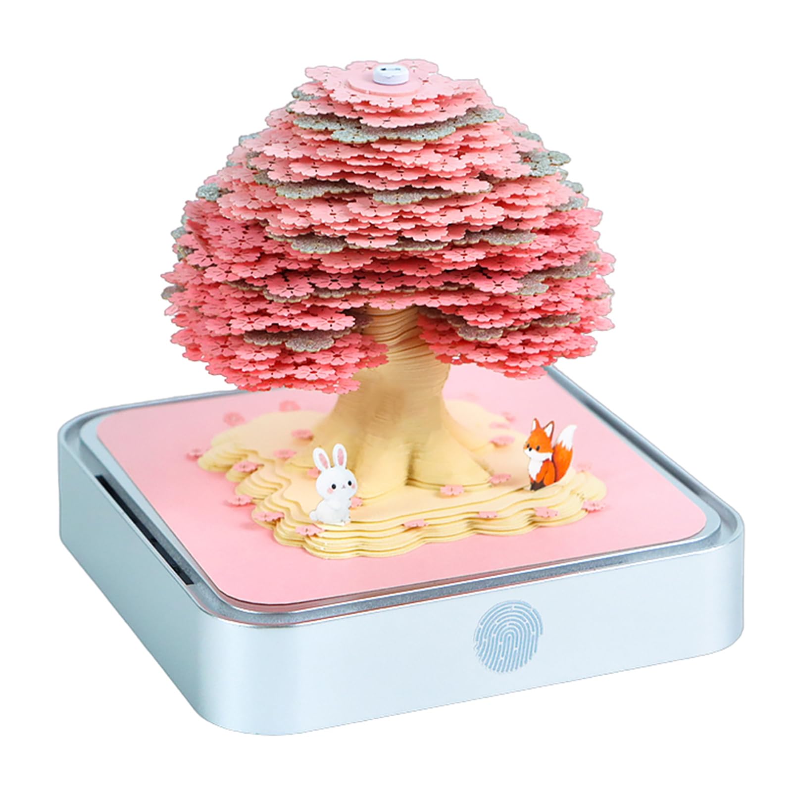 3D Calendar 2027, Time Piece Calendar 2027, 3D Tear-Off Art Desk Calendar W LED Lights, Creative 3D Memo Pad Paper Art Tree House DIY Paper Carving.