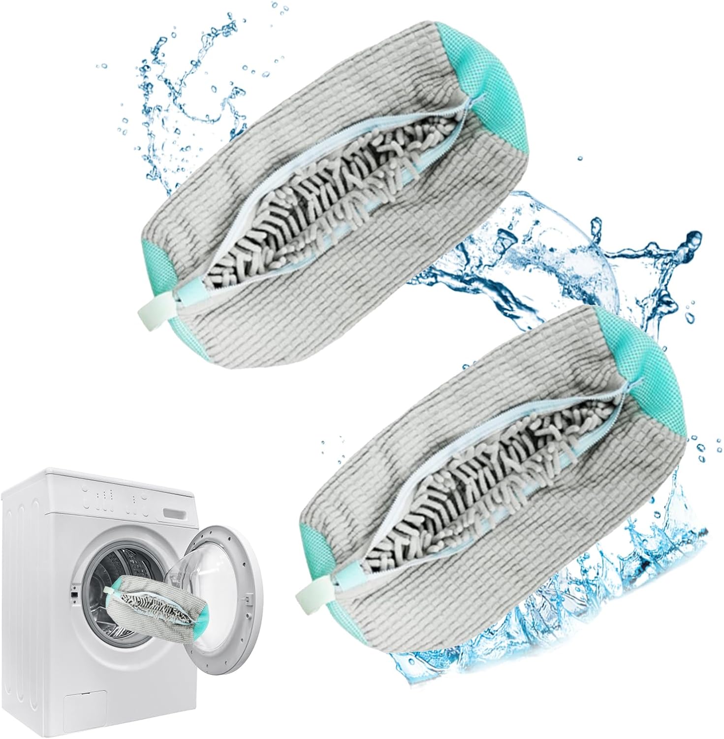 Reusable Shoe Cleaning Bag, Versatile Sneaker Cleaning Laundry Shoe Bag for Washer, Tennis Shoe Washing Bag for Washing Machine, Shoe Washing Machine Bag for Most Shoe Types and Sizes, Grey (2PCS) Reusable Shoe Cleaning Bag, Versatile Sneaker Cleaning Laundry Shoe Bag for Washer, Tennis Shoe Washing Bag for Washing Machine, Shoe Washing Machine Bag for Most Shoe Types and Sizes, Grey (2PCS)