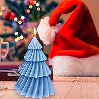 Vista 4 de Molde de vela para árbol de Navidad, moldes de vela 3D para hacer velas, molde de silicona en forma de árbol de Navidad, molde para hacer velas