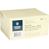 Business Source Yellow Repostionable Adhesive Notes