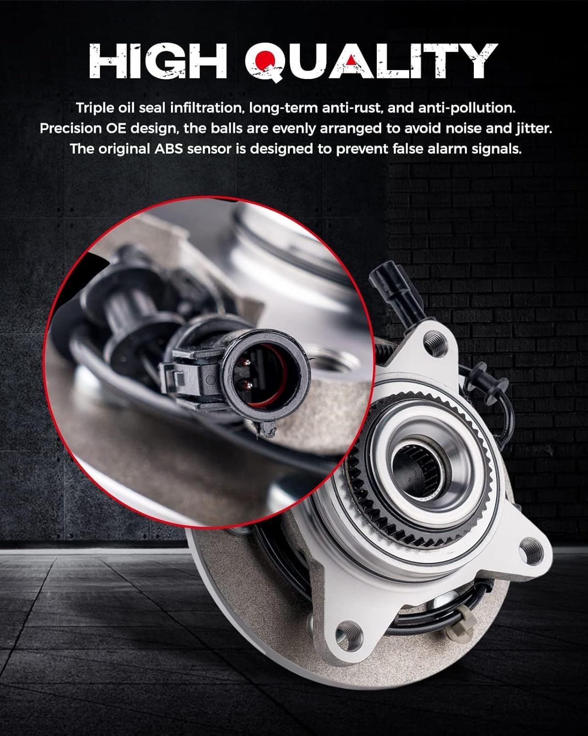KAX 515046 Front Wheel Bearing and Hub Assembly for 4x4 4WD 2004 2005 F150, Wheel Bearing for 2004 F150 Heritage,2 pcs