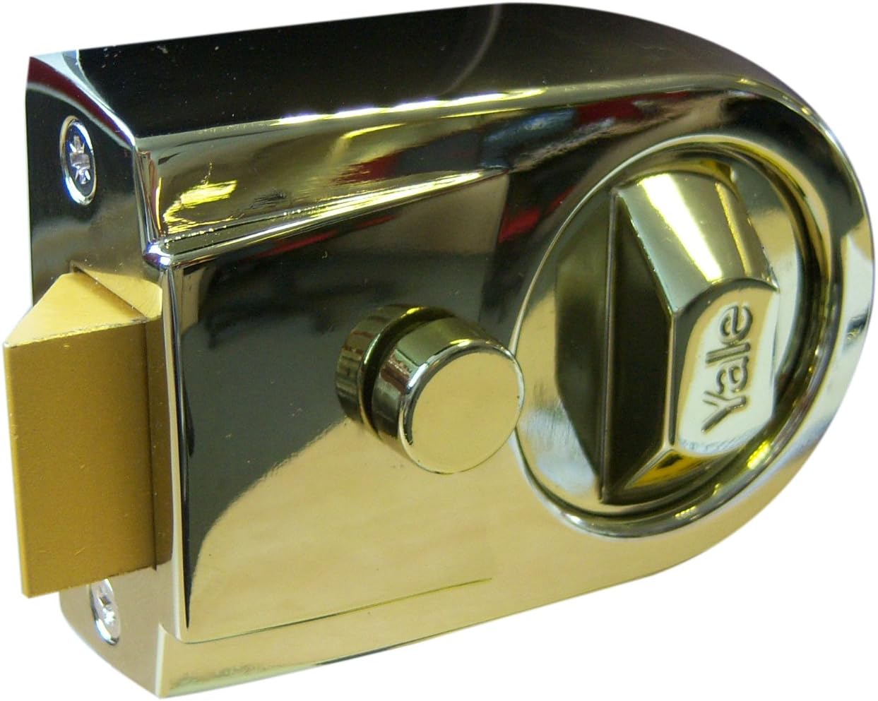 50% оƒƒ Dіѕсоunt Yale P-Y3-BLX-PB-60 Contemporary Nightlatch, Standard Security, Brass Finish, 60 mm Backset