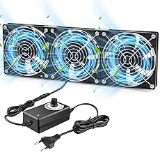 PC Lüfter 120mm 12V PC Ventilator mit Einstellbare Geschwindigkeiten, ZAKVOP Computer Lüfter AC 220V-240V, 3000RPM, Computer Ventilator für Computer Laptop Router(3)