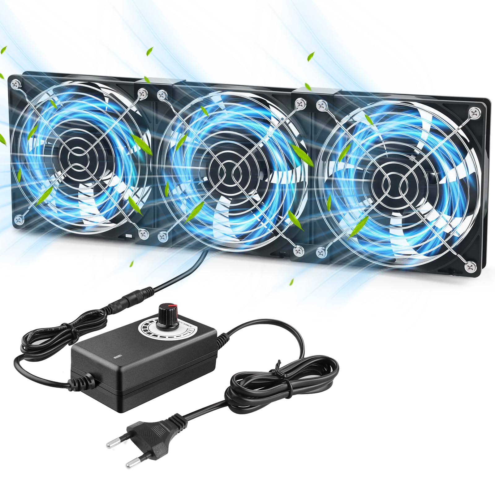 Ventola PC 120mm 12V Ventola PC a velocità regolabile ZAKVOP Ventilatore computer AC 220V-240V 3.000RPM Ventilatore Computer Laptop Router (3)