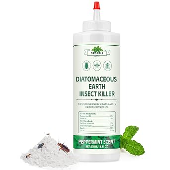 Peppermint Oil Diatomaceous Earth Insect Pest Control Powder Food Grade, 16.91 fl oz