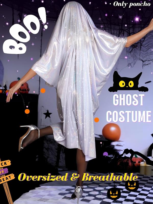 EHSUYAB Women Adult Funny Ghost Costume Halloween Disco Silver 120-120 by EHSUYAB - Used condition - Image 3