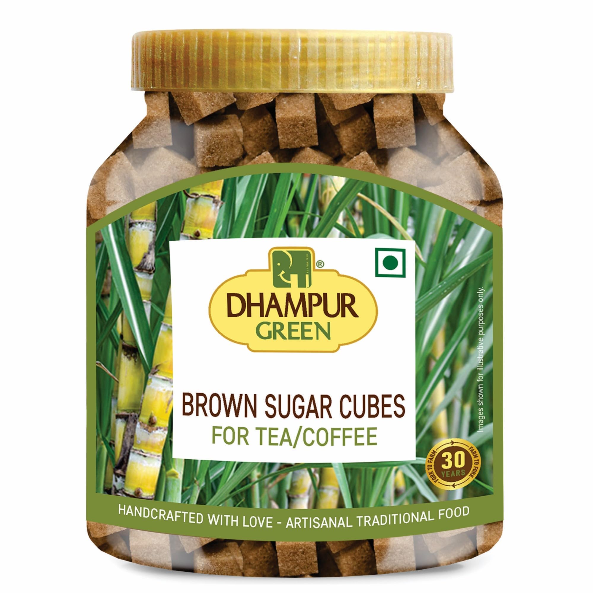 Dhampure Speciality Brown Sugar Cubes | Rough Cut Sugar Cubes, 800G | For Tea And Coffee | Sulphurless | No Chemicals