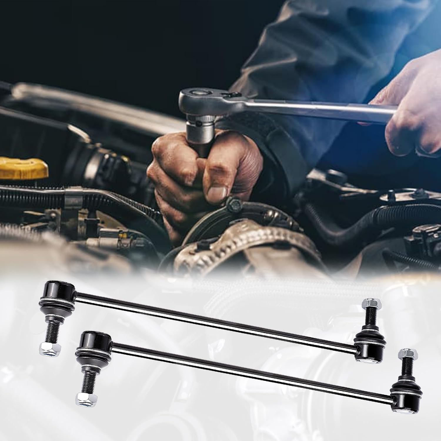 K750155 Sway Bar Link Front, Stabilizer Bar Link Compatible with Buick for Enclave, for Chevy for Traverse, for GMC for Acadia Limited, for Saturn for Outlook