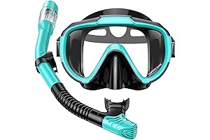 Snorkel Set with Prescription Lenses Mask for Glass Wearers