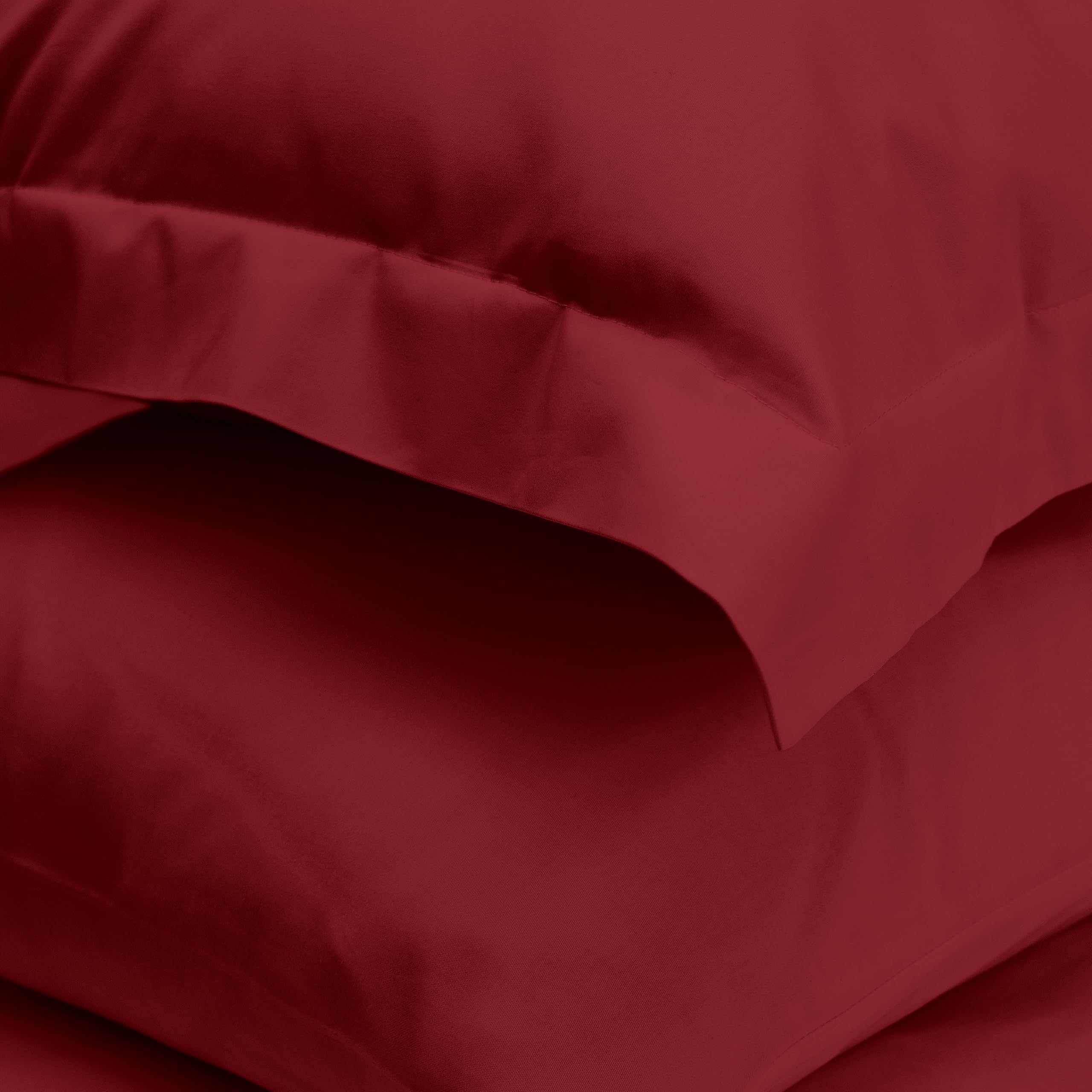 Elegant Comfort Luksusowy 3-częściowy zestaw poszewek na kołdrę – ultramiękki gęstość splotu 1500, kolekcja hotelowa, egipska jakość, poszewka na kołdrę z zapięciem na guziki i 2 poszewkami na poduszkę, pełny/królowy, bordowy