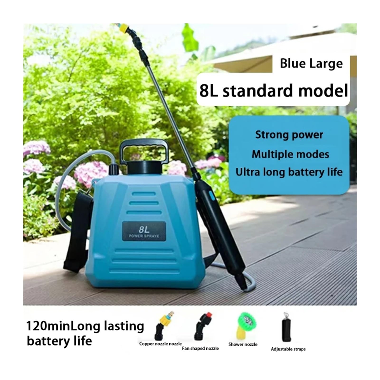 Pulverizador eléctrico de pesticidas de Alta presión de 5 l con recuperación automática for la pulverización de Flores agrícolas.