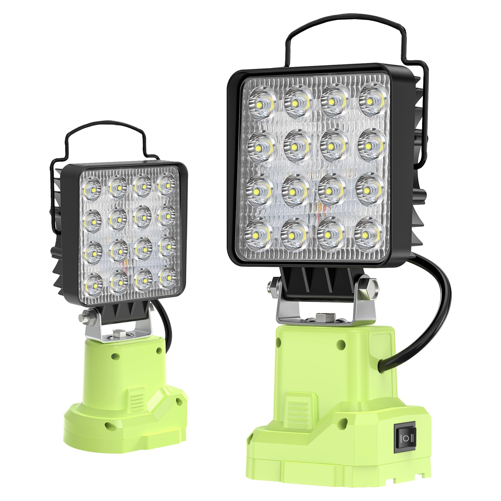 Aernair Portable 18v Spotlight Compatible with Ryobi 18v Battery 5000LM 34W Cordless LED Work Lights for 20v Battery Light Spotlights