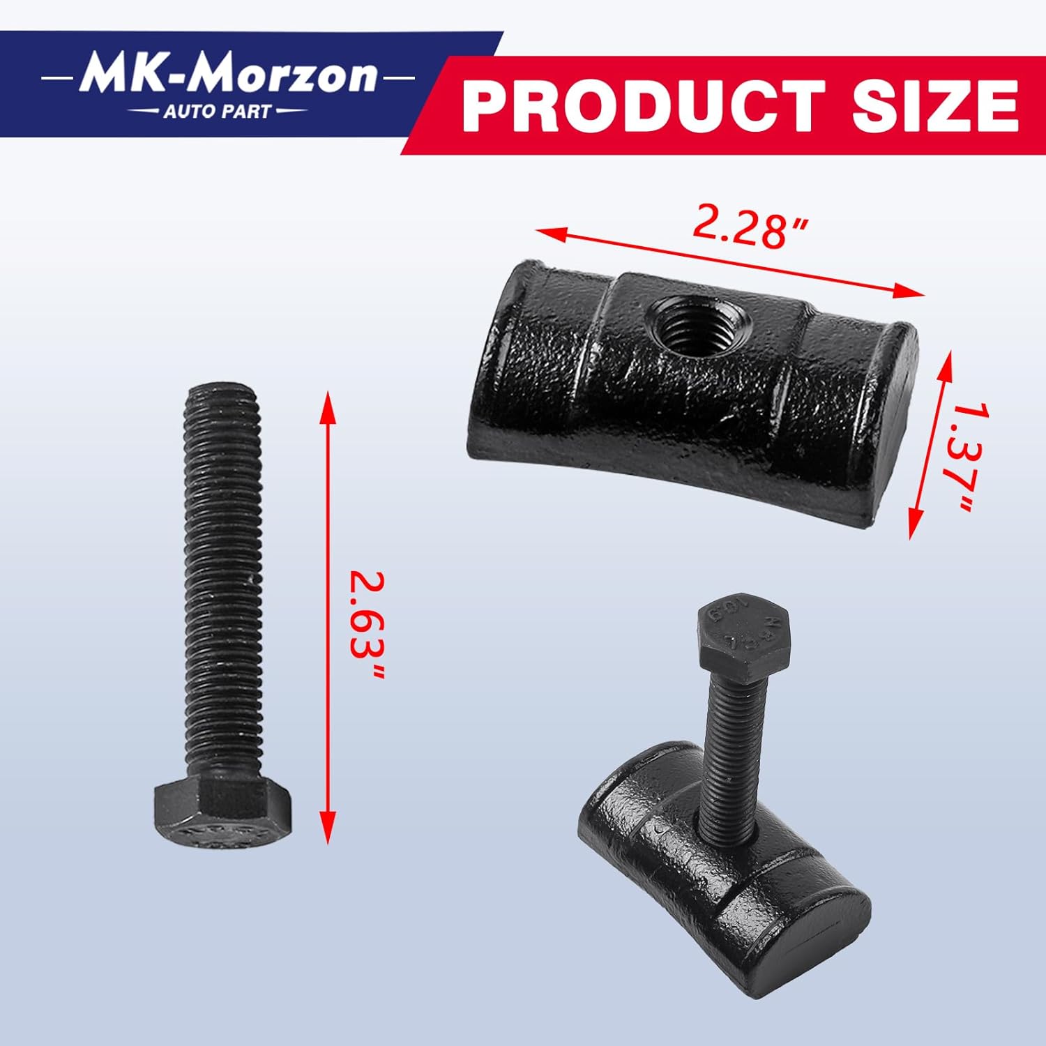 Torsion Bar Key Adjustment Block Nuts with Bolts Compatible with Chevy Silverado Suburban GMC Sierra Cadillac Escalade Replaces# 11561233 15530026 (2PCS)