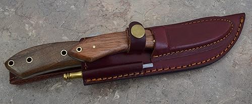 Miniatura 8 de Gneric Ocean Axis Supplies - Paquete de 2 cuchillos de caza de acero hechos a mano de 10.5 y 7 pulgadas con afilador de cuchillos gratis, cuchillo