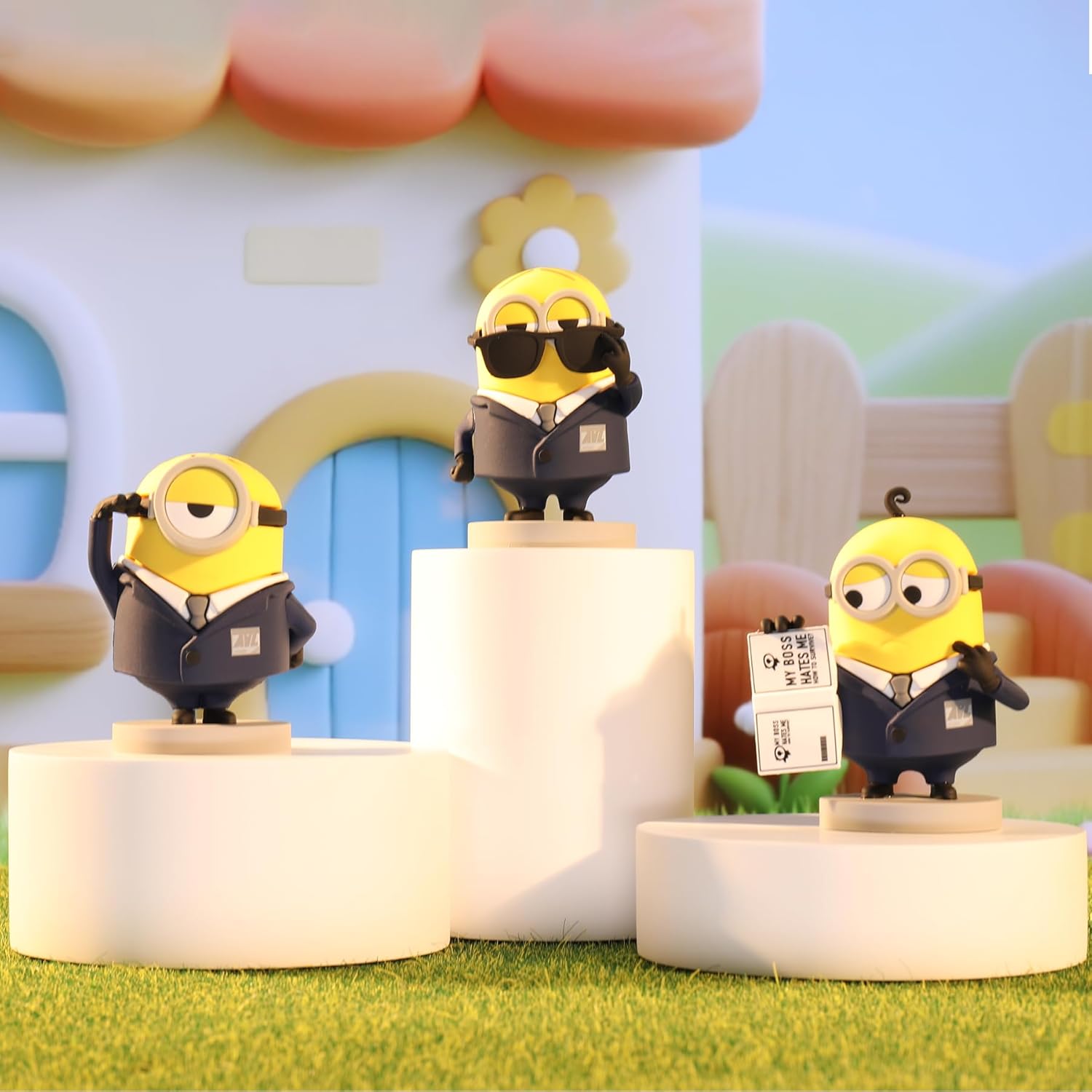 YOLOPARK Despicable Me 4 Toys,Collectible Minions Agent Assortment Set Decor Figures,3 Inch Minion Home Decorations for Desk and Shelf, Holiday Birthday Gifts for Ages 3 and Up - Image 2