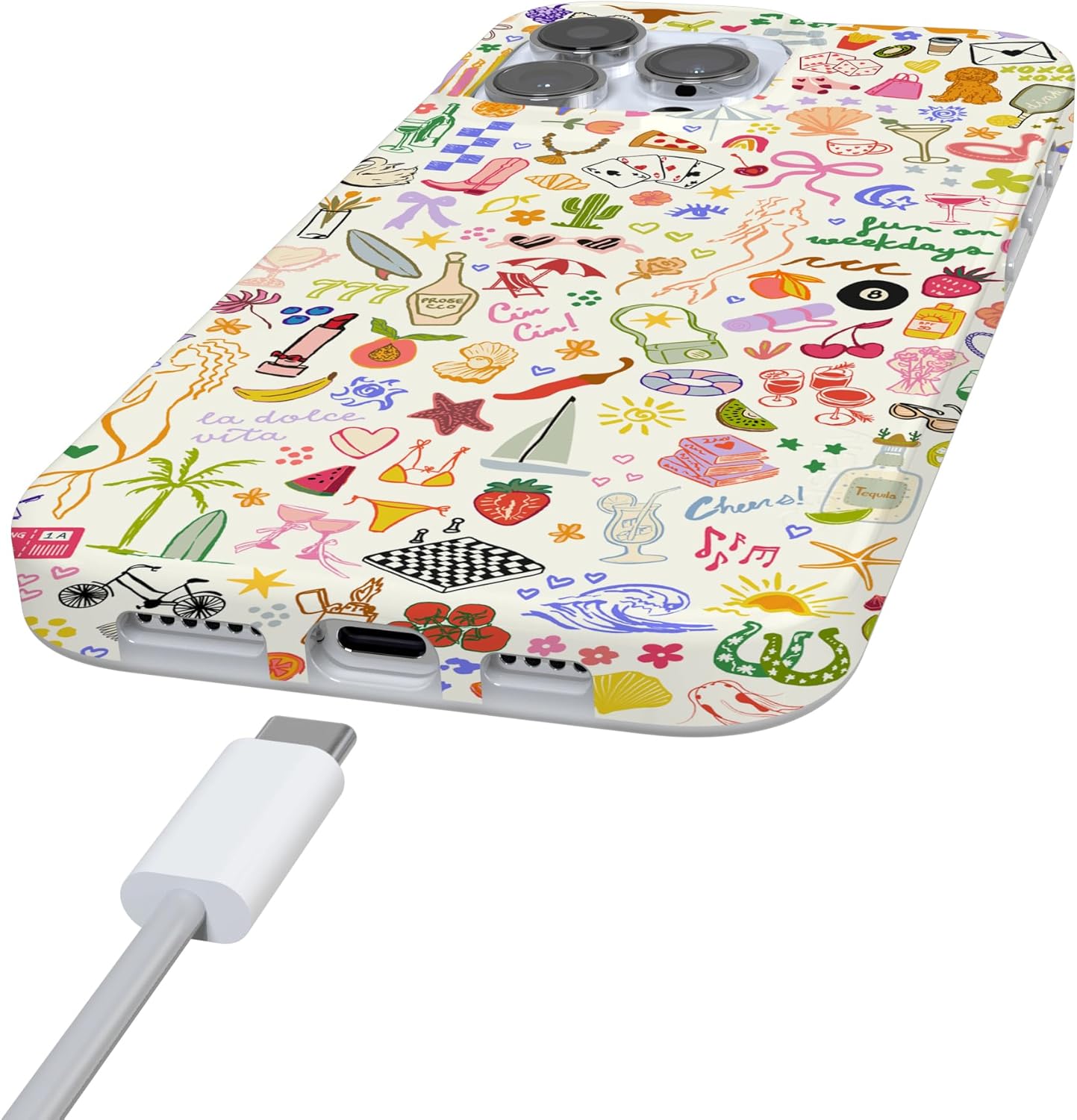 Casely iPhone 16 Pro Case | All The Fun Things | Fun on Weekdays | Compatible with MagSafe | Classic Ultra Slim Design