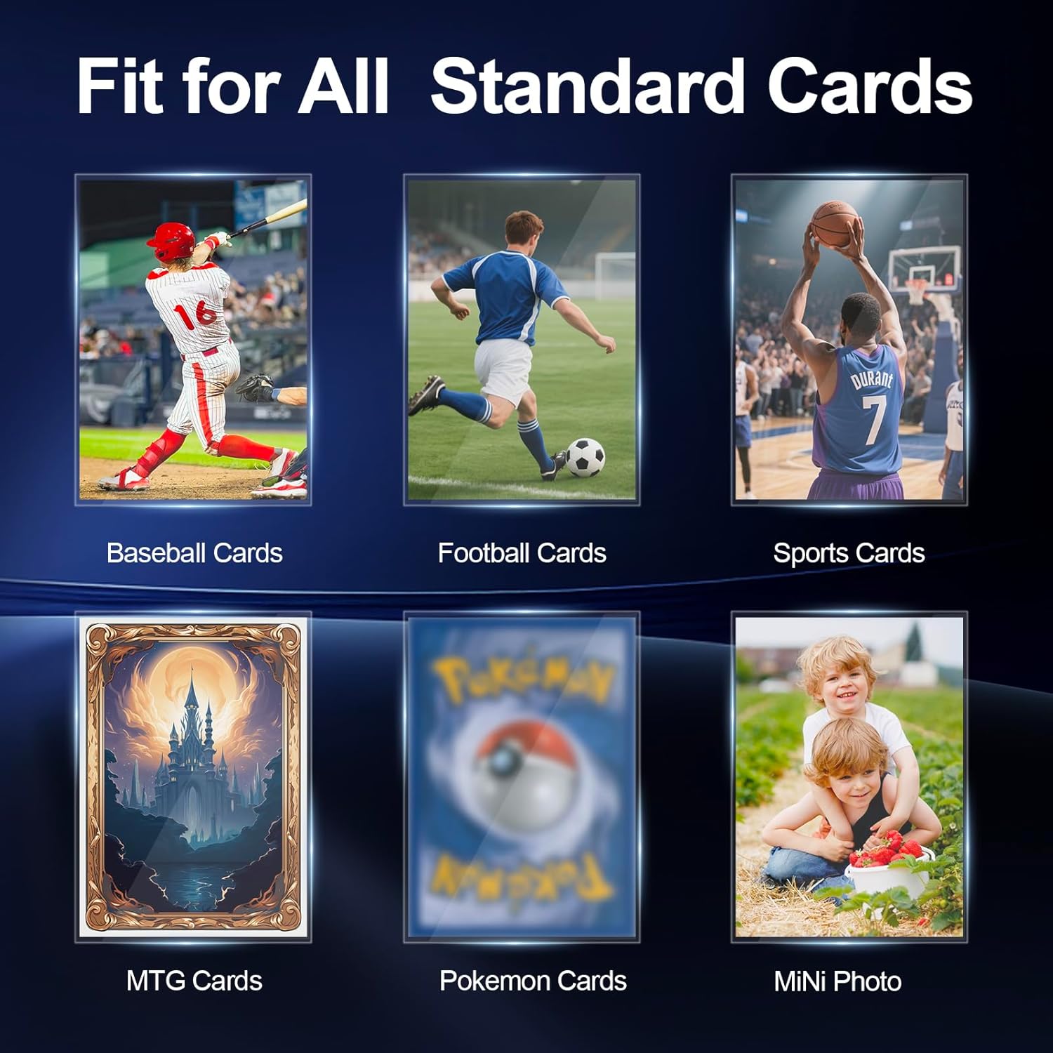 600 Pack Card Sleeves, Soft Penny Sleeves for Trading Cards, Perfect Fit for TCG, MTG, Baseball & Sports Cards