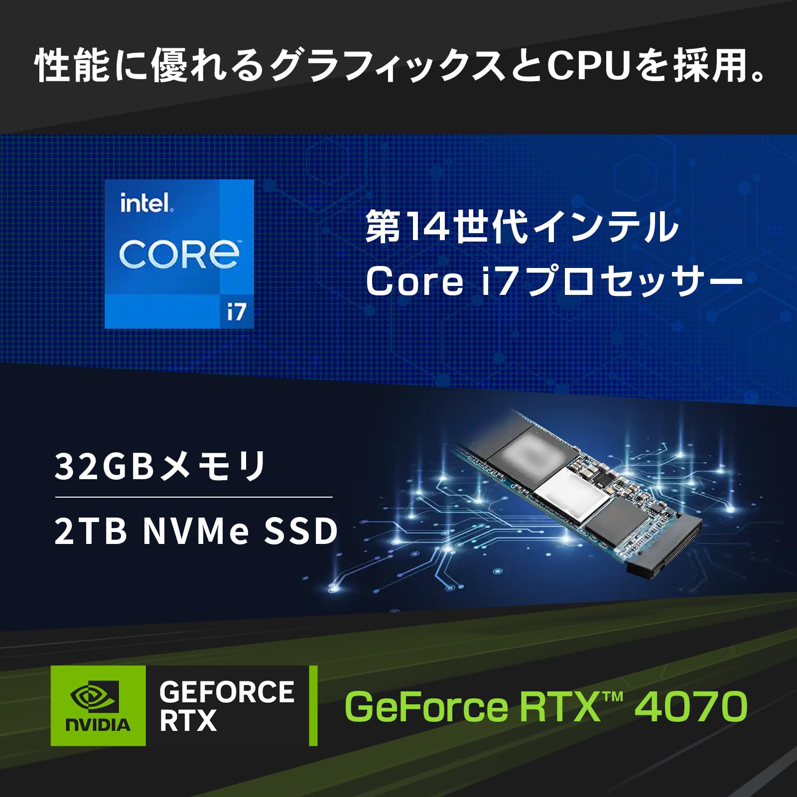 Amazon.co.jp: ガレリア ゲーミングPC GALLERIA XA7C-R47 RTX 4070