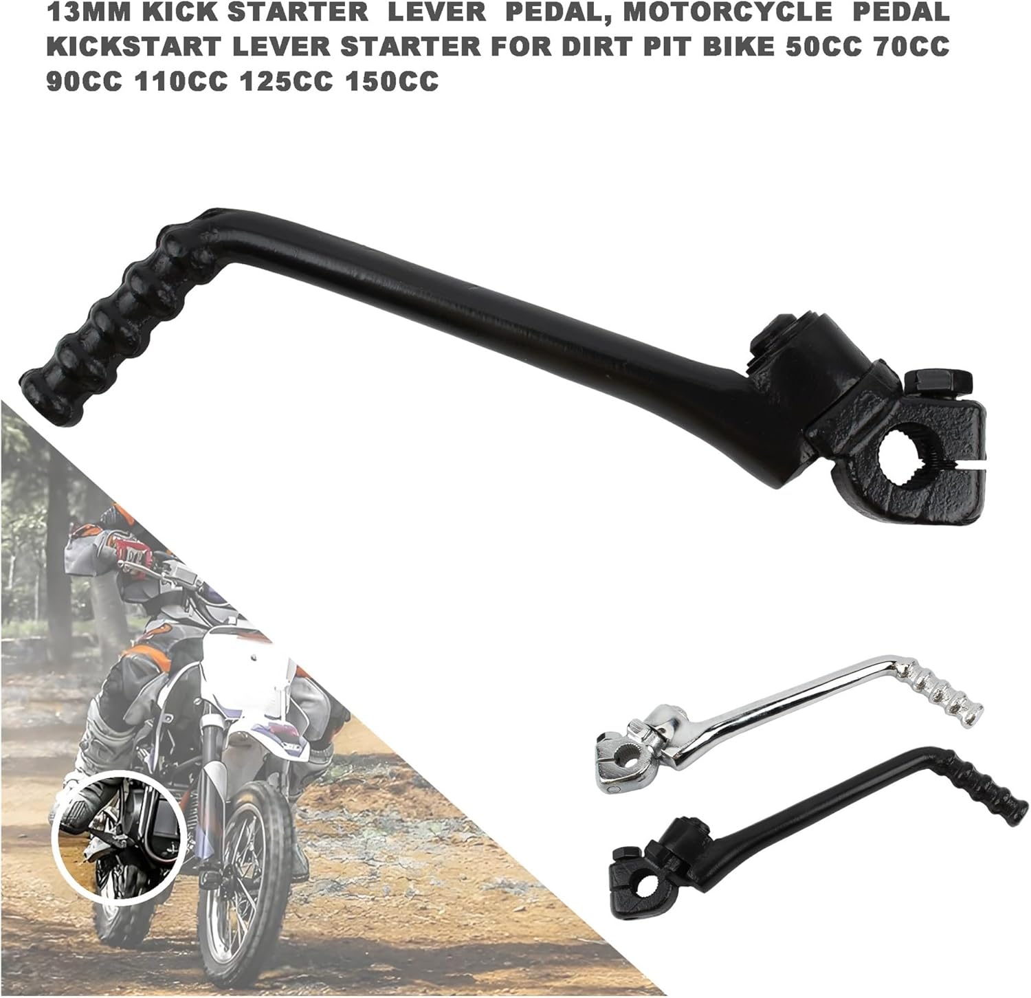 Motorbike Gear Shifter 13mm Motorcycle Kick Start Lever Pedal Motorcycle Pedal Kick Start Lever for Dirt Pit Bike 50cc 70cc 90cc 110cc -150cc