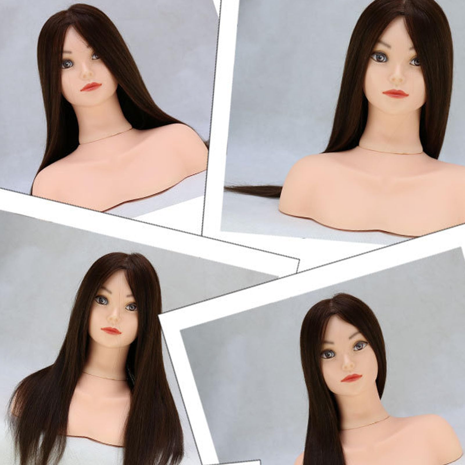 Mannequin Shoulder Model with Sturdy Base, PVC Head Stand Bust Platform, Smooth & Convenient - Image 4