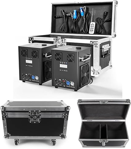 2 Packs 700W Wedding Event Special Electronic Dual-motor Machine with Case Remote and DMX Control Stage Equipment for Indoor and Outdoor Wedding, Party, Musical Show, Events(Not Included Material)