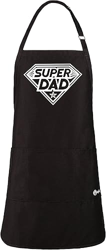 Miniatura 8 de ApronMen, Super Dad BBQ Grill Delantal ajustable para hombre, talla única